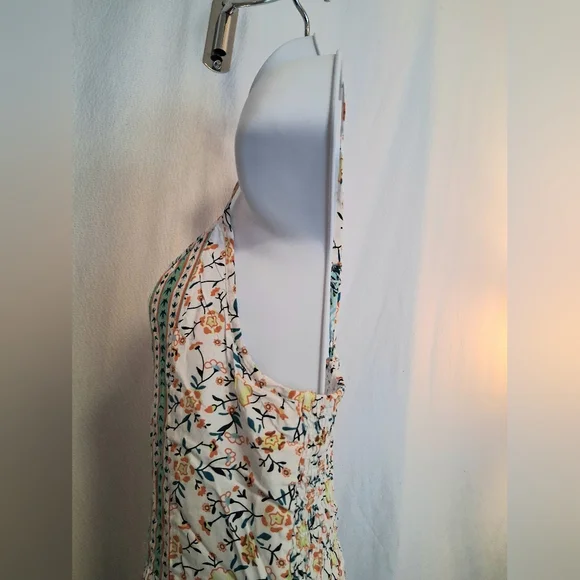 Angashion Womens Spaggetti Strap Boho Summer Long Flowy Maxi Dress Sundress SM - Picture 7 of 13